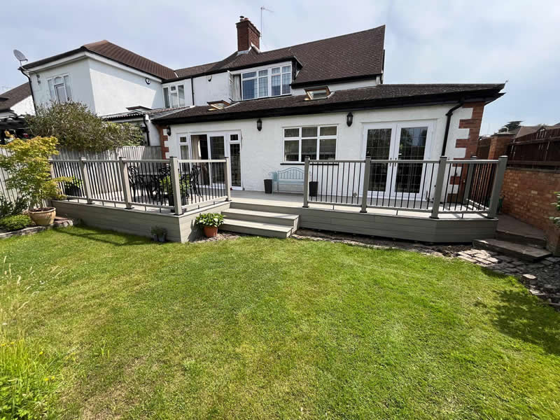 new garden decking installed