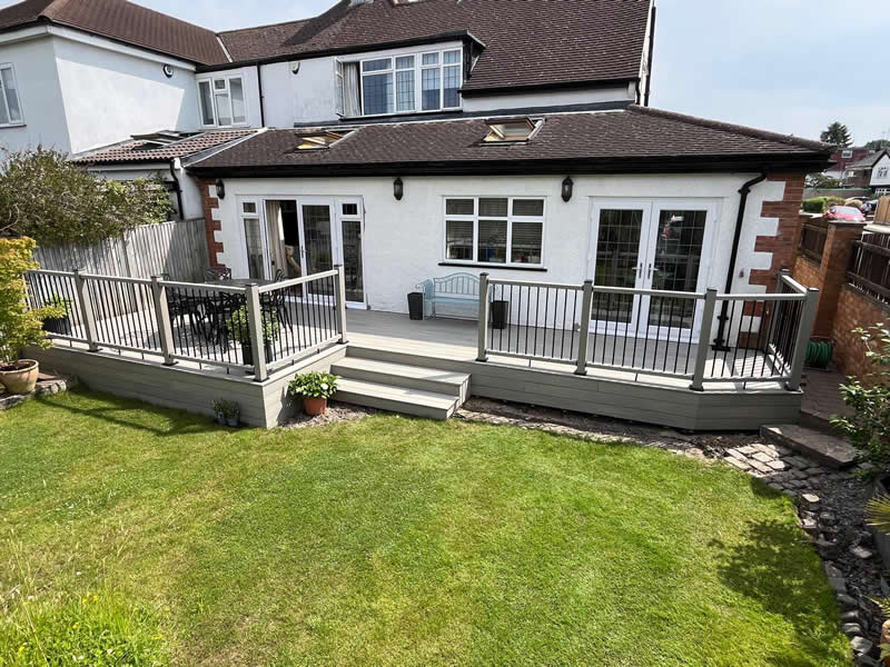 fantastic garden decking recently installed