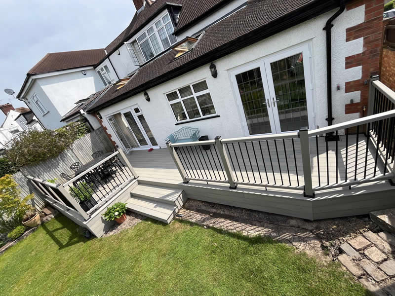 garden decking recently installed